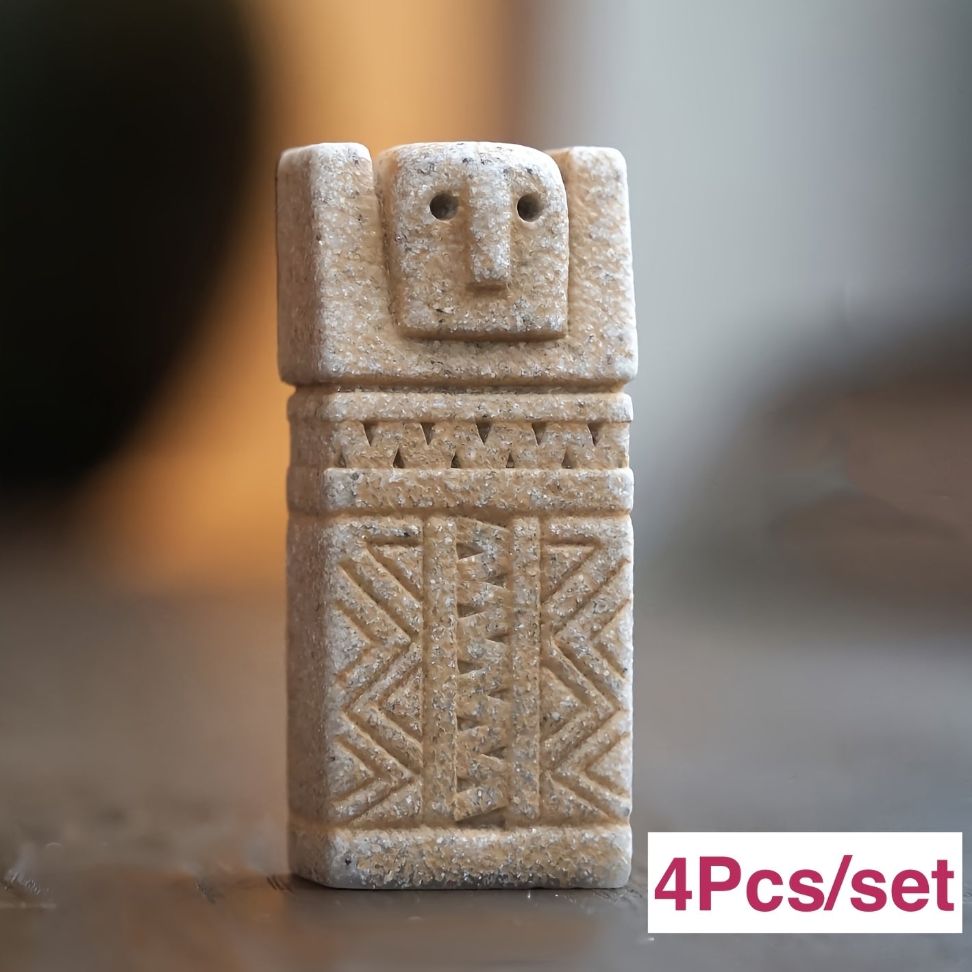 The Unique Easter Island Moai Statue Set of 4pcs Is Perfect for Small Aquariums And Fish Tanks. It Is The Ideal Choice for Fairy Garden Bonsai And Micro-Landscape Decoration