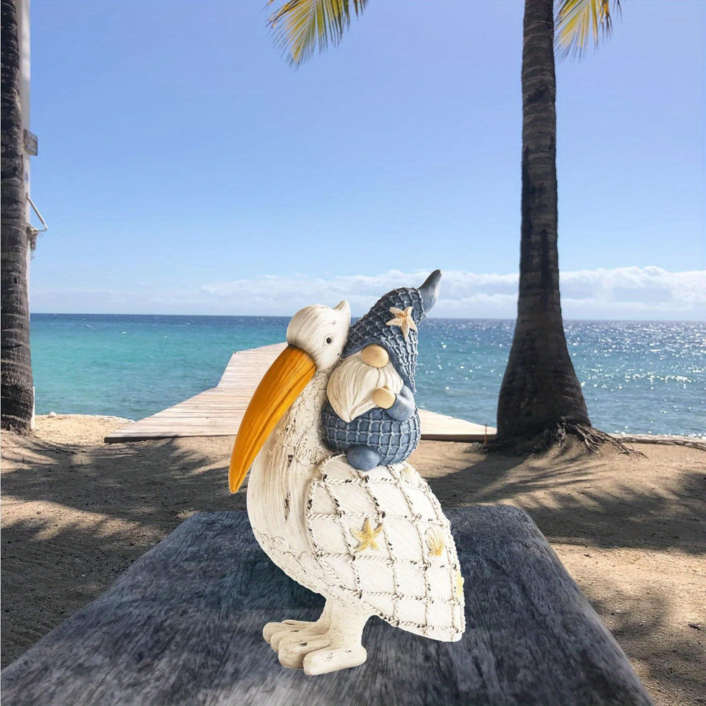 Charming Pelican Gnome Figurine - 11.5\