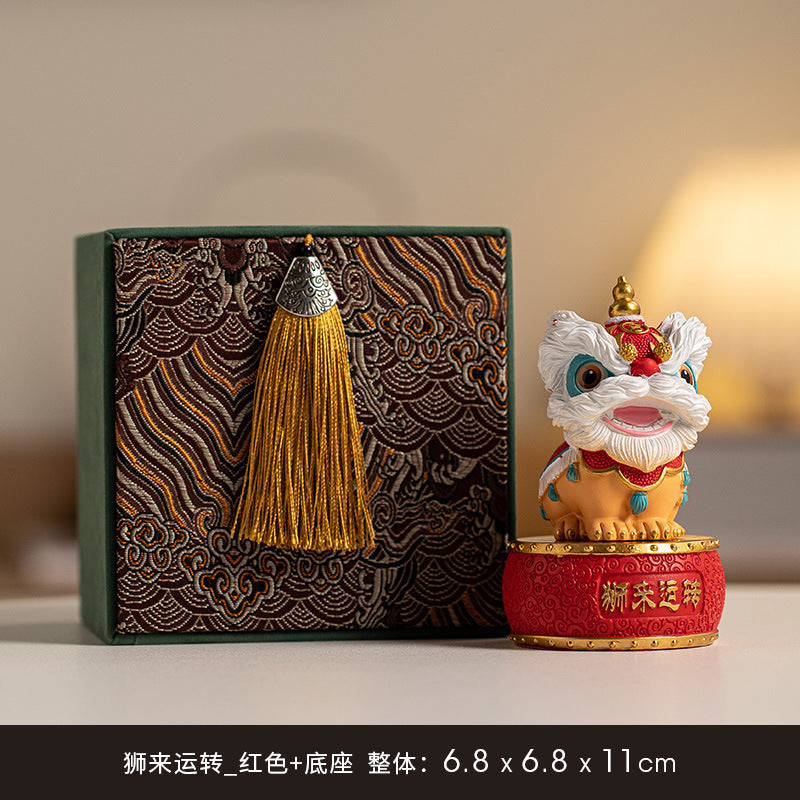 Creative Gift: Lion Dance Figurine for Foreigners, a Chinese-style Gift with a Modern Twist, High-end Niche Lion Dance Ornament