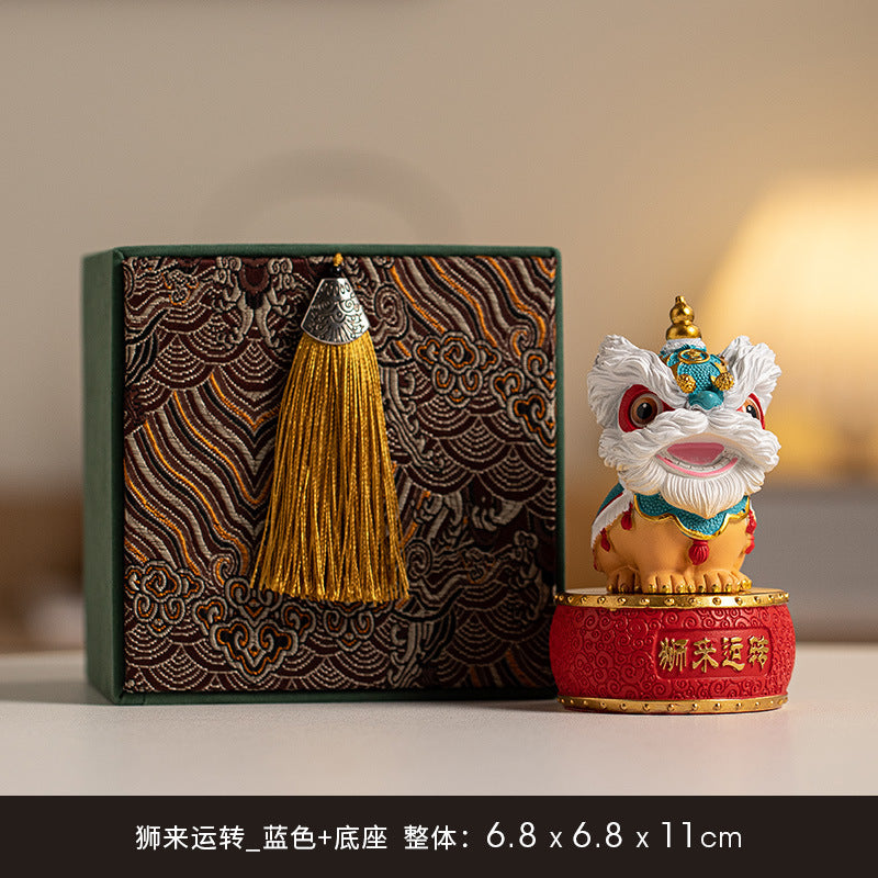 Creative Gift: Lion Dance Figurine for Foreigners, a Chinese-style Gift with a Modern Twist, High-end Niche Lion Dance Ornament