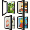4\u002F8pcs Recycled Wood Youngsters's Art Frames - Front-Open Replaceable 8.5x11 Picture Frames for Youngsters Drawings, Paintings & Crafts | Halloween, Christmas Gift Ideas, Keepsake Display, Wooden Art And Craft Kits