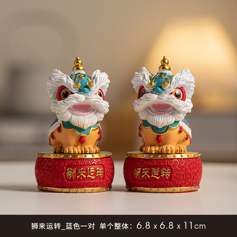 Creative Gift: Lion Dance Figurine for Foreigners, a Chinese-style Gift with a Modern Twist, High-end Niche Lion Dance Ornament